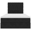 vidaXL Bett mit Stauraum und LED Schwarz 120 x 200 cm Samt