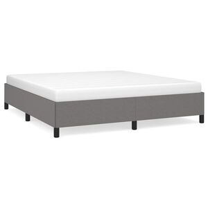 vidaXL Bettgestell ohne Matratze Dunkelgrau 180x200 cm Stoff