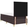 vidaXL LED Boxspringbett mit Matratze Dunkelbraun 90 x 200 cm Stoff