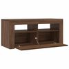 vidaXL TV-Schrank mit LED-Leuchten Braun Eichen-Optik 90x35x40 cm