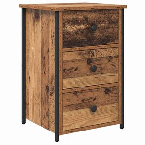 vidaXL Nachttisch Braun 40 x 36 x 60 cm Massives upgecyceltes Holz