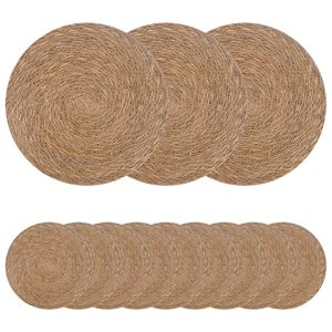 vidaXL Seegraskissen 12 pcs Natur &Oslash; 30 cm 100% Seegras