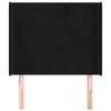 vidaXL Kopfteil mit Ohren Schwarz 83x16x118/128 cm Samt