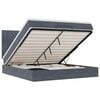 vidaXL Ottoman-Bett mit Matratzen & LEDs Dunkelgrau 180x200 cm Samt