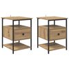 vidaXL Nachttisch 2 pcs Artisan-Eiche 40 x 42 x 56 cm Holzwerkstoff