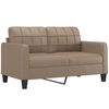 vidaXL 2-Sitzer-Sofa mit Kissen Cappuccino-Braun 140 cm Kunstleder