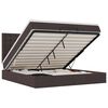 vidaXL Ottoman-Bett mit Matratzen & LEDs Dunkelbraun 200x200 cm Stoff