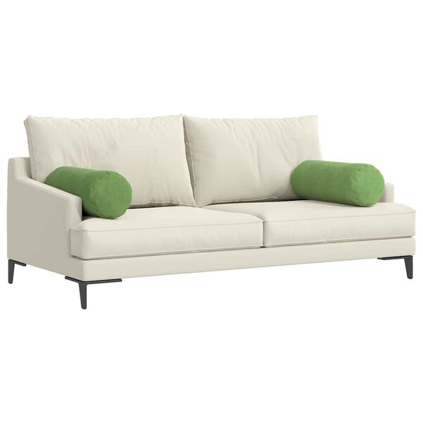 vidaXL Bolsterkissen 2 St&uuml;ck Hellgr&uuml;n &Oslash; 25 x 70 cm Cordstoff