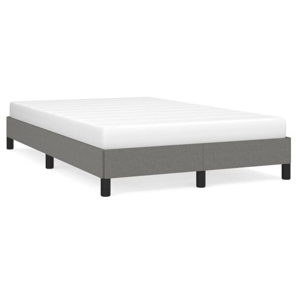vidaXL Bettgestell ohne Matratze Dunkelgrau 120x190 cm Stoff