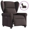 vidaXL Relaxsessel Elektrisch Dunkelbraun Stoff