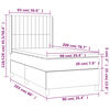 vidaXL Boxspringbett mit Matratze Dunkelblau 90x200 cm Samt