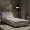vidaXL Bettgestell "Viana" mit LED ohne Matratze Wei&szlig; 100x200 cm
