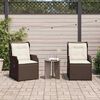 vidaXL Gartenbank mit Kissen 2 pcs Braun Poly Rattan