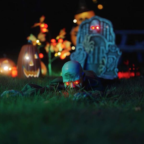 vidaXL Halloween krabbelnder Zombie Gr&uuml;n 112 x 25,5 x 21,5 cm