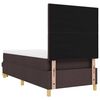 vidaXL Boxspringbett mit Matratze Dunkelbraun 90 x 200 cm Stoff