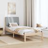 vidaXL Bettgestell Braun und hellgrau 80 x 200 cm Massivholz Kiefer