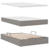 vidaXL Bett mit Stauraum und LED mit LED Taupe 120 x 200 cm Polyester