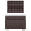 vidaXL Boxspringbett mit Matratze Dunkelbraun 90x200 cm Stoff