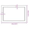 vidaXL Tischplatte 60x40x(2-4) cm Massivholz Behandelt Baumkante
