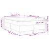vidaXL Boxspringbett Dunkelgrau und Wei&szlig; 140 x 190 cm Cordstoff