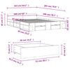 vidaXL Bettgestell mit Schubladen Schwarz 160x200 cm Holzwerkstoff