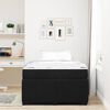 vidaXL Bettrahmen mit Matratze Schwarz 120 x 190 cm Stoff