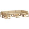 vidaXL Outdoor-Sofagarnitur mit Kissen 11 pcs Wei&szlig; und Beige