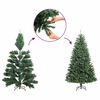 vidaXL K&uuml;nstlicher vorbeleuchteter Weihnachtsbaum Schwarz 210 cm PVC