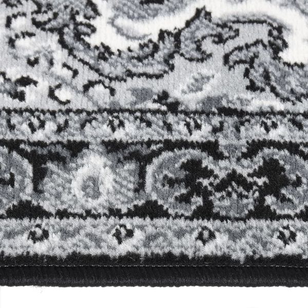 vidaXL Teppichl&auml;ufer BCF Schwarz 80x400 cm