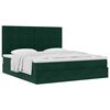 vidaXL Ottoman-Bett mit Matratzen Dunkelgr&uuml;n 160x200 cm Samt