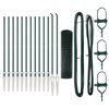 vidaXL Zaun mit Pfosten Gr&uuml;n 1 x 25 m Stahl und PVC