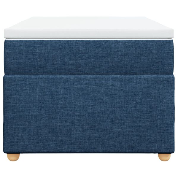 vidaXL Boxspringbett mit Matratze Blau 90x190 cm Stoff