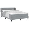 vidaXL Boxspringbett mit Matratze Hellgrau 160 x 200 cm Stoff