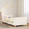 vidaXL Kinderbettgestell mit Kopfteil Creme 80 x 200 cm Schafstoff