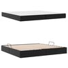 vidaXL Aufbewahrungsbett mit Matratze mit Matratze 2 pcs Schwarz Leder