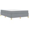 vidaXL Bettrahmen mit Matratze Hellgrau 160 x 200 cm Stoff