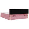 vidaXL Ottoman-Bett mit Matratzen Rosa 180x200 cm Samt