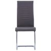 vidaXL Freischwinger 2 Stk. Grau Kunstleder