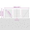 vidaXL Zaunpfosten Grau 100 x 0,6 m (13 mm Maschenweite) Stahl und PVC