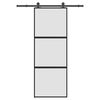 vidaXL Schiebet&uuml;r mit Beschlag 76x205 cm Hartglas & Aluminium