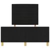 vidaXL Bettgestell mit Kopfteil Schwarz 140 x 200 cm Stoff
