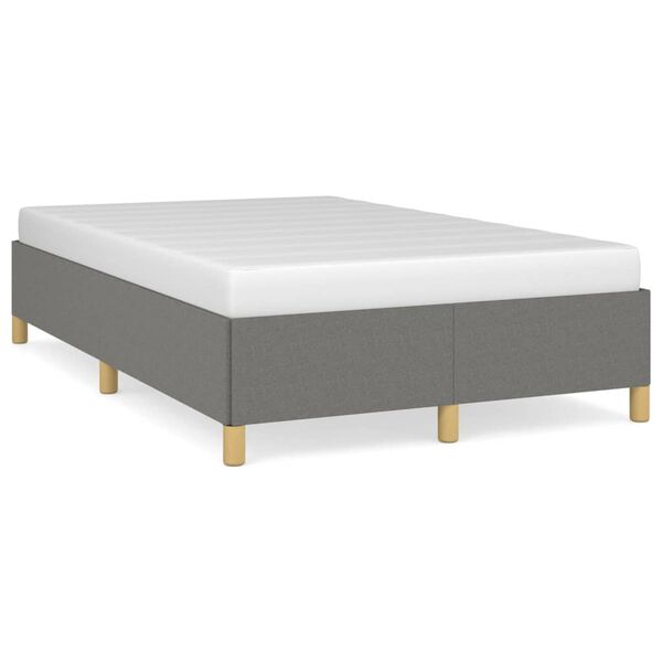 vidaXL Bettgestell ohne Matratze Dunkelgrau 120x200 cm Stoff