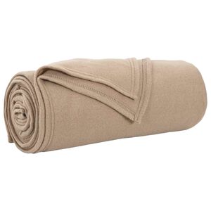 vidaXL Wohndecke Kamel 240 x 220 cm 0.76 kg Fleece