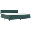 vidaXL Boxspringbett mit Matratze Dunkelgr&uuml;n 200 x 200 cm Samt