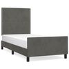 vidaXL Bettgestell ohne Matratze Dunkelgrau 90x200 cm Samt
