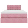 vidaXL Ottoman-Bett mit Matratze Rosa 120x200 cm Samt