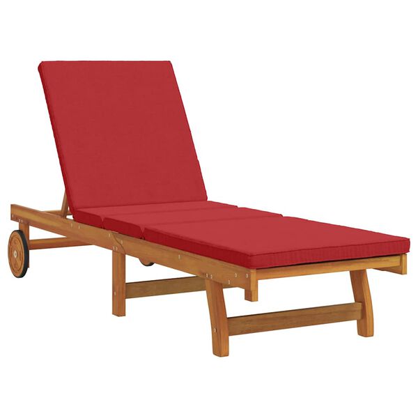 vidaXL Sonnenliege 2-Person 3 pcs Braun Massivholz Akazie