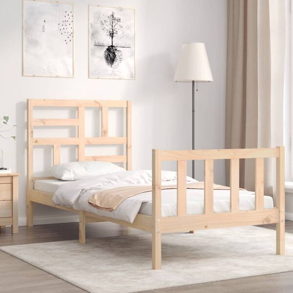 vidaXL Massivholzbett ohne Matratze 90x200 Kiefernholz