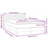vidaXL Boxspringbett mit Matratze Dunkelblau 140x210 cm Samt