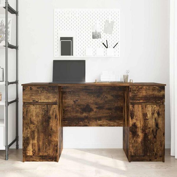 vidaXL Schreibtisch R&auml;uchereiche 140 x 49 x 76 cm Holzwerkstoff
